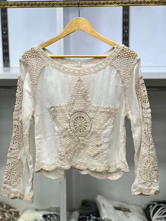 بلوز قلاببافی زنانه - نمای پشت