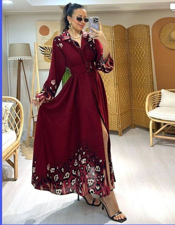 پیراهن مانتویی برند Ashilda - جزئیات کمربند